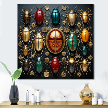 Colorful mystical beetles - Insects & Bugs Wall Art Prints